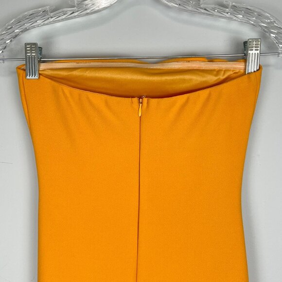Petal and Pup Womens Whitehaven Orange Strapless Dress Midi Bodycon size 2 - Picture 8 of 14